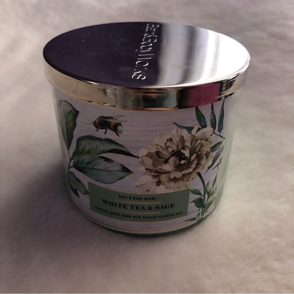 NEW Unburned BBW White Tea and Sage Candle